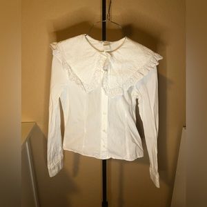 H&M Peter Pan Collar Button Down Blouse